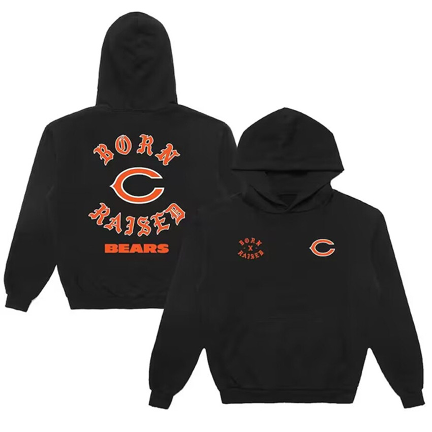 Men's Black Chicago Bears Born x Raised Pullover Hoodie